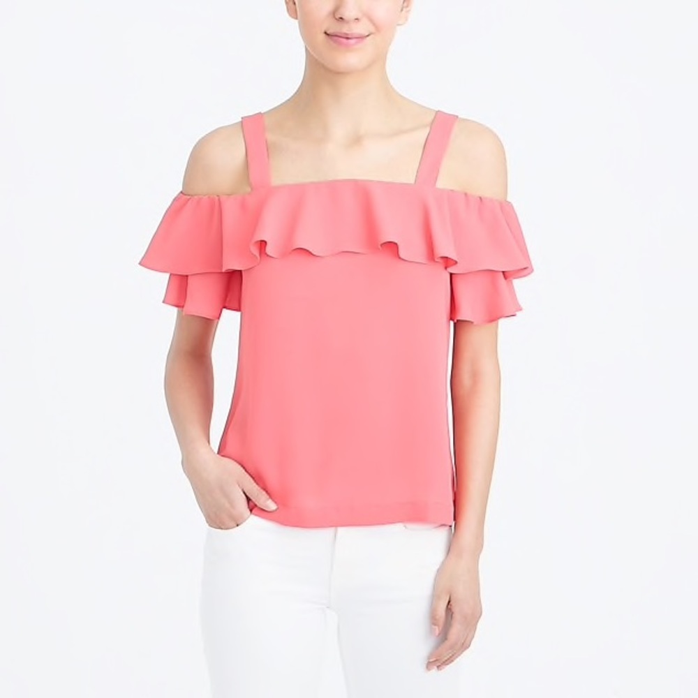 •J. Crew• Cold Shoulder Tank Top peach colors